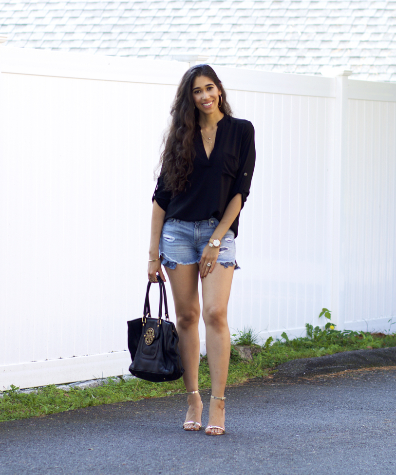 black and gold casual outfit