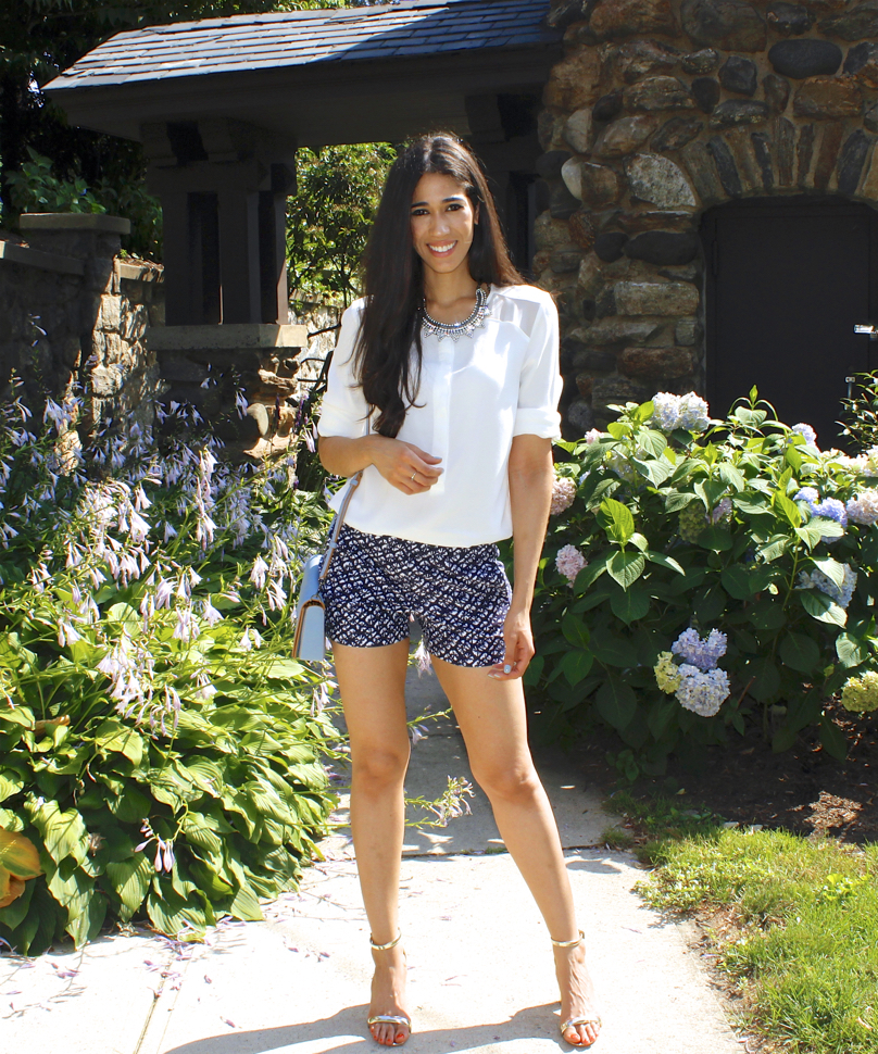 Patterned shop shorts outfit