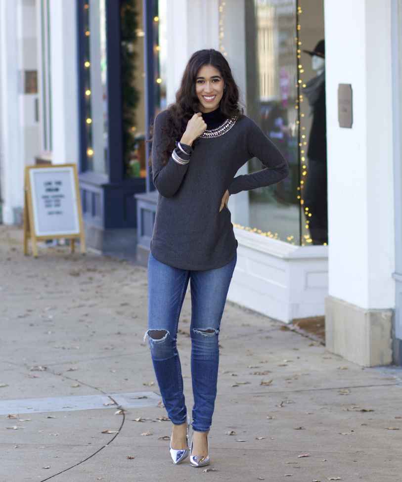 jeans outfit winter