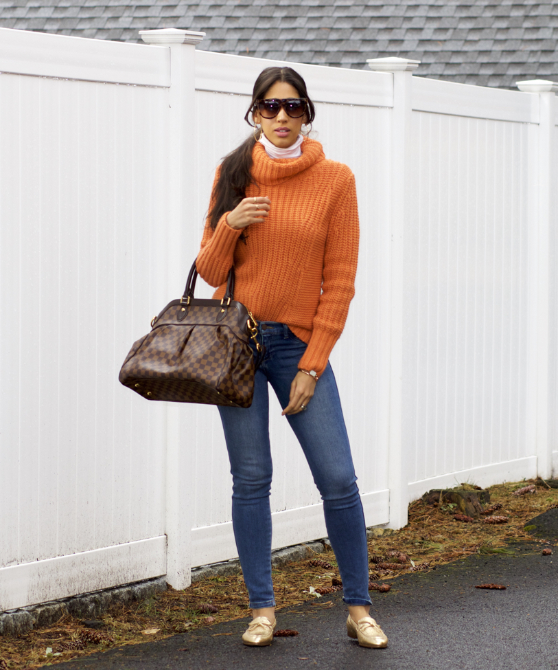 Orange Scarf with Brown Pumps Outfits (2 ideas & outfits)