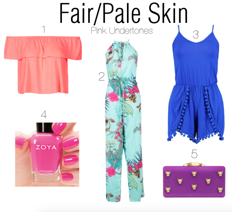 Summer clothes store for pale skin