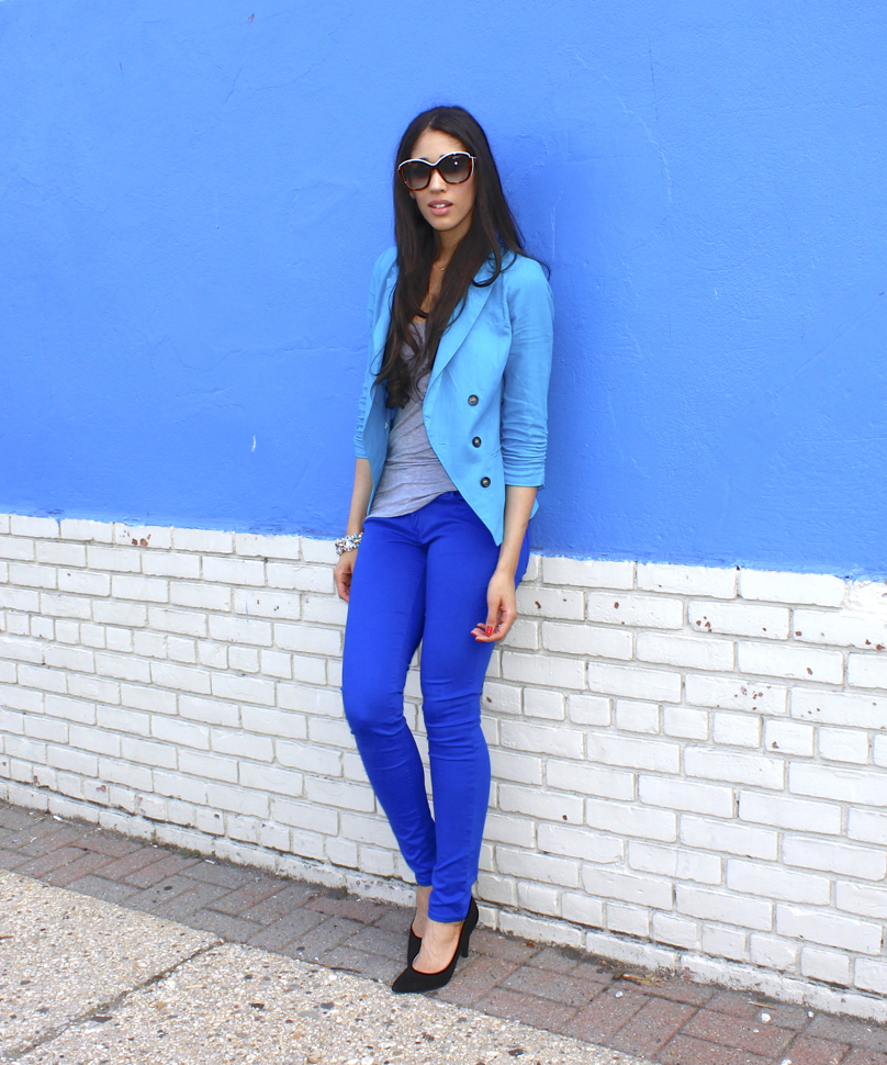 What To Wear with Blue Pants - Cobalt Blue Pants for Women