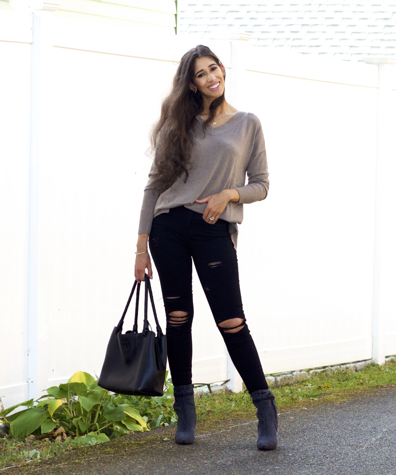 Denim outfit cheap with boots