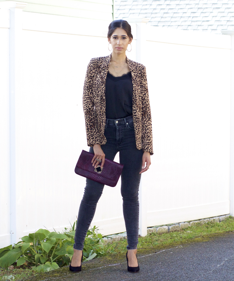 Leopard print blazer store outfits