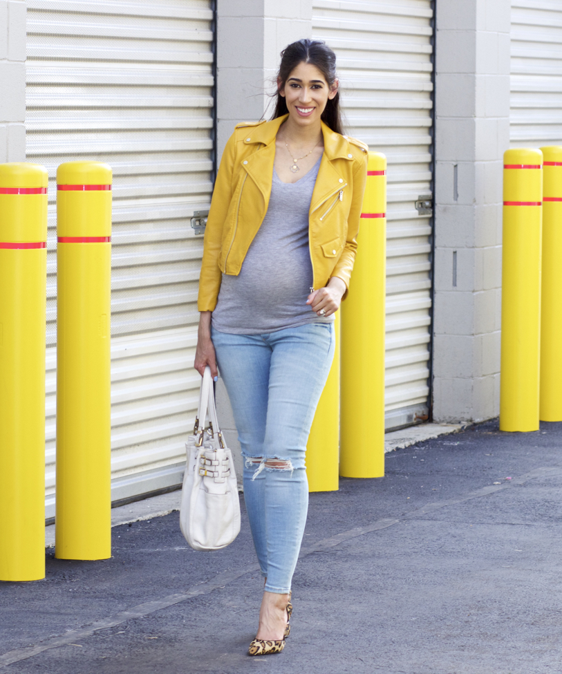 Denim and hot sale yellow outfit