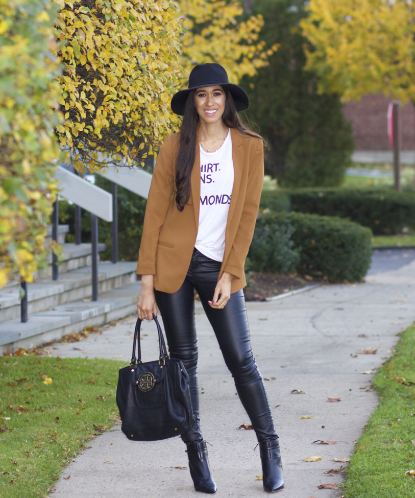 what to wear with leather trousers