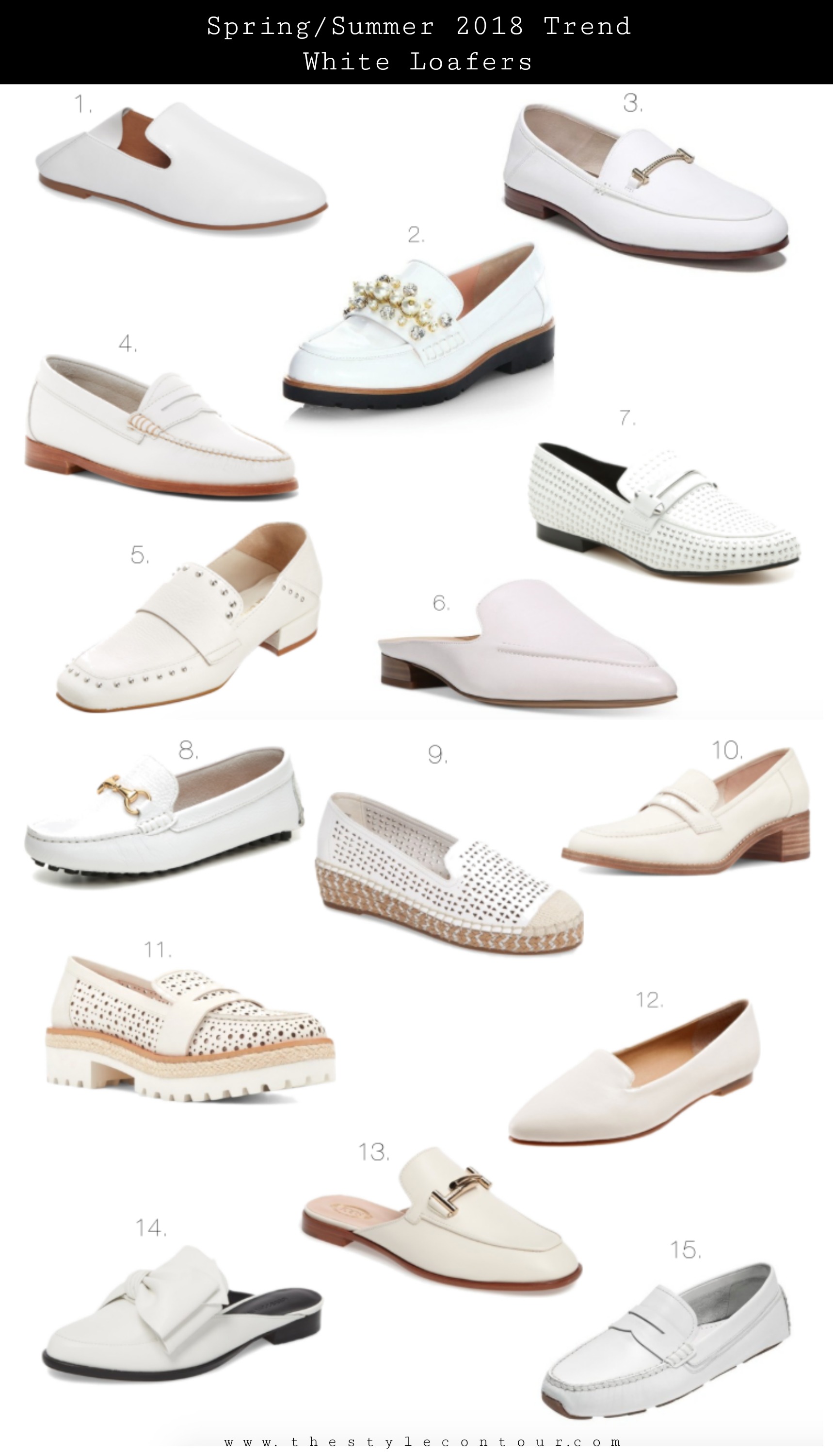 Fashion Forecast: White Loafer Trend 2018 - The Style Contour